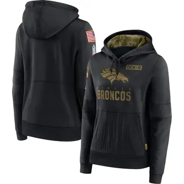 Men's denver broncos nike black 2021 on sale salute to service sideline performance pullover hoodie