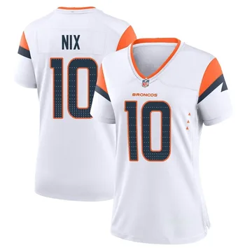 Women's Denver Broncos Bo Nix White Game 2nd Jersey By Nike
